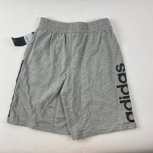 adidas Boys French Terry Athletic Shorts, Gray, Medium (10/12)